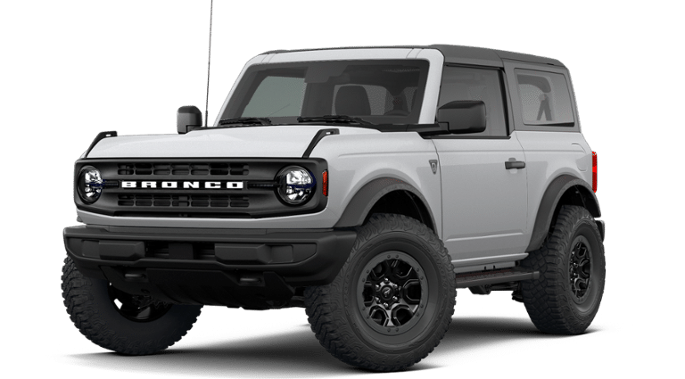 2026 Ford Bronco Base in Avalanche — front three-quarter view