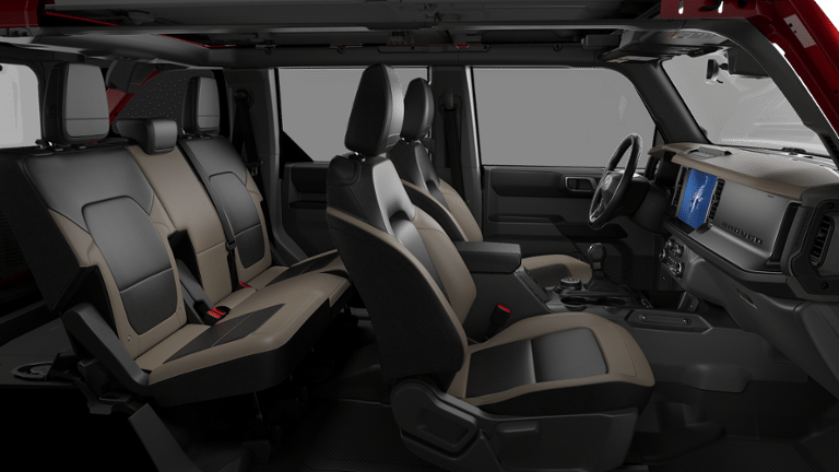 2026 Ford Bronco Big Bend in Red — front three-quarter view