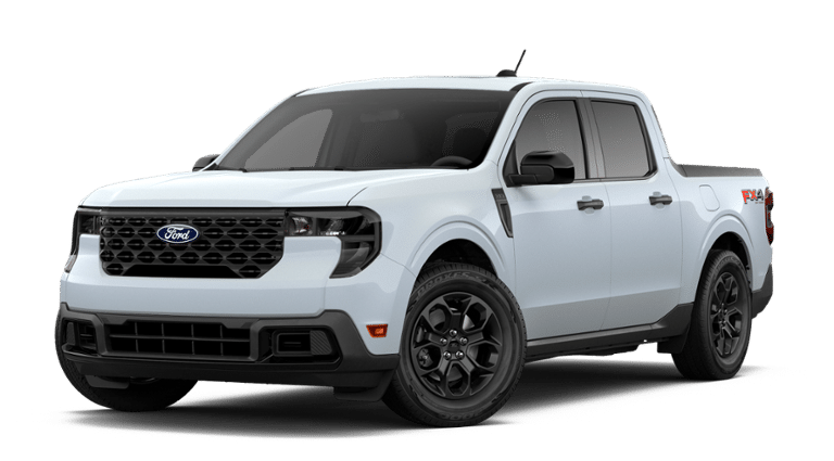 2026 Ford Maverick XLT in White Metallic — front three-quarter view
