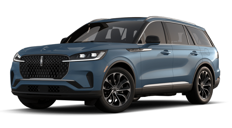 2026 Lincoln Aviator Reserve in Blue — front three-quarter view